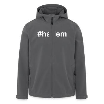 Harlem - Hashtag - #harlem - New York - NY - NYC - Recycelte Männer Softshell-Jacke von Stanley/Stella - Anthrazit - Vorne - AI Model Male 185 light (185cm)