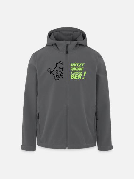 Schützt die Bäume - esst mehr Biber! - Recycelte Männer Softshell-Jacke von Stanley/Stella - Anthrazit