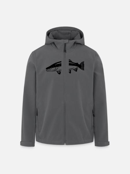 Lachs - Recycelte Männer Softshell-Jacke von Stanley/Stella - Anthrazit
