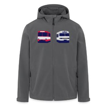 U-und S-Bahn Frankfurt - Recycelte Männer Softshell-Jacke von Stanley/Stella - Anthrazit - Vorne - AI Model Male 185 light (185cm)