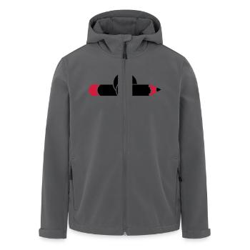 Knoten im Bleistift / pencil 'n knot (2c) - Recycelte Männer Softshell-Jacke von Stanley/Stella - Anthrazit - Vorne - AI Model Male 185 light (185cm)