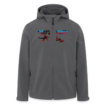 skydiving - pure adrenaline - Recycelte Männer Softshell-Jacke von Stanley/Stella - Anthrazit - Vorne - AI Model Male 185 light (185cm)