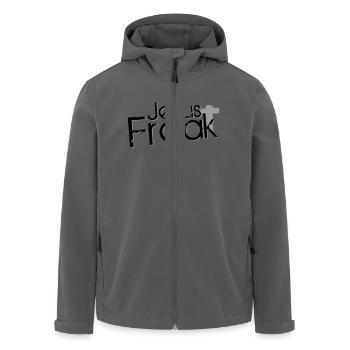 Jesus Freak - Black n Grey - Recycelte Männer Softshell-Jacke von Stanley/Stella - Anthrazit - Vorne - AI Model Male 185 light (185cm)