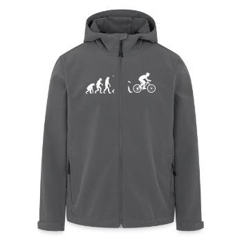 Evolution Fahrrad Sport Darwin Humor Geschenk - Recycelte Männer Softshell-Jacke von Stanley/Stella - Anthrazit - Vorne - AI Model Male 185 light (185cm)
