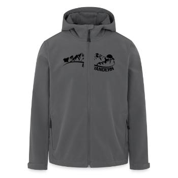 bin wandern - Recycelte Männer Softshell-Jacke von Stanley/Stella - Anthrazit - Vorne - AI Model Male 185 light (185cm)