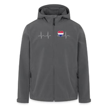 Niederlande Flagge Herzschlag - Nation - Holland - Recycelte Männer Softshell-Jacke von Stanley/Stella - Anthrazit - Vorne - AI Model Male 185 light (185cm)