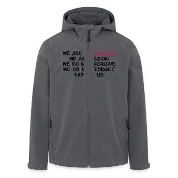 Anonymous - Recycelte Männer Softshell-Jacke von Stanley/Stella - Anthrazit - Vorne - AI Model Male 185 light (185cm)