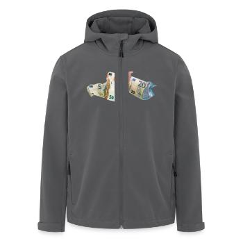 Euro-Geldscheine - Recycelte Männer Softshell-Jacke von Stanley/Stella - Anthrazit - Vorne - AI Model Male 185 light (185cm)