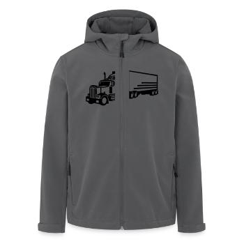 LKW - Recycelte Männer Softshell-Jacke von Stanley/Stella - Anthrazit - Vorne - AI Model Male 185 light (185cm)