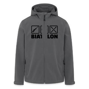 Biathlon - Recycelte Männer Softshell-Jacke von Stanley/Stella - Anthrazit - Vorne - AI Model Male 185 light (185cm)