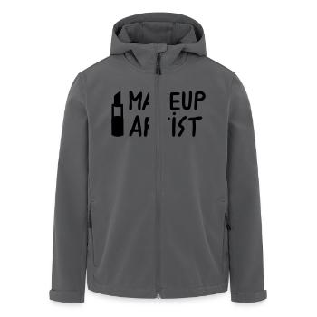Lippenstift Makeup Artist - Recycelte Männer Softshell-Jacke von Stanley/Stella - Anthrazit - Vorne - AI Model Male 185 light (185cm)