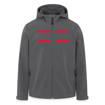 2 Balken für deinen Text - Recycelte Männer Softshell-Jacke von Stanley/Stella - Anthrazit - Vorne - AI Model Male 185 light (185cm)