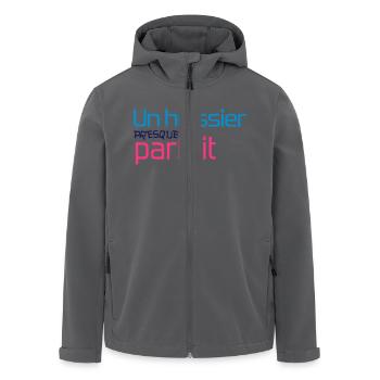 Gerichtsvollzieher / Amtsdiener / Gerechtigkeit / - Recycelte Männer Softshell-Jacke von Stanley/Stella - Anthrazit - Vorne - AI Model Male 185 light (185cm)