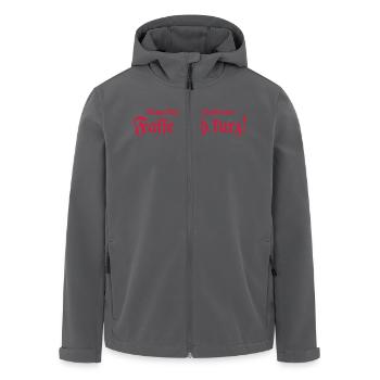 Fasse dich kurz - Recycelte Männer Softshell-Jacke von Stanley/Stella - Anthrazit - Vorne - AI Model Male 185 light (185cm)