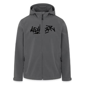 Graffiti Alexander - Recycelte Männer Softshell-Jacke von Stanley/Stella - Anthrazit - Vorne - AI Model Male 185 light (185cm)