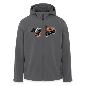 Racecar - Rennauto - Recycelte Männer Softshell-Jacke von Stanley/Stella - Anthrazit - Vorne - AI Model Male 185 light (185cm)