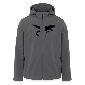 rennen laufen silhouette schwarz umriss t-rex flei - Recycelte Männer Softshell-Jacke von Stanley/Stella - Anthrazit - Vorne - AI Model Male 185 light (185cm)