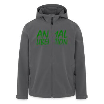 Animal liberation - Recycelte Männer Softshell-Jacke von Stanley/Stella - Anthrazit - Vorne - AI Model Male 185 light (185cm)