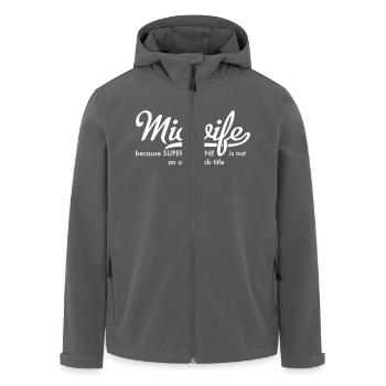 Hebamme - Recycelte Männer Softshell-Jacke von Stanley/Stella - Anthrazit - Vorne - AI Model Male 185 light (185cm)