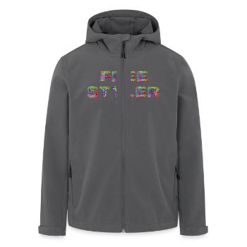 Free Styler - Recycelte Männer Softshell-Jacke von Stanley/Stella - Anthrazit - Vorne - AI Model Male 185 light (185cm)