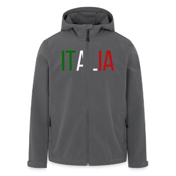 Flagge Italiens, italienischer Stolz - Recycelte Männer Softshell-Jacke von Stanley/Stella - Anthrazit - Vorne - AI Model Male 185 light (185cm)