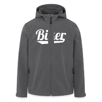 Biker - Recycelte Männer Softshell-Jacke von Stanley/Stella - Anthrazit - Vorne - AI Model Male 185 light (185cm)