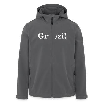 Grüezi - Schweiz - Switzerland - Swiss - Suisse - Recycelte Männer Softshell-Jacke von Stanley/Stella - Anthrazit - Vorne - AI Model Male 185 light (185cm)