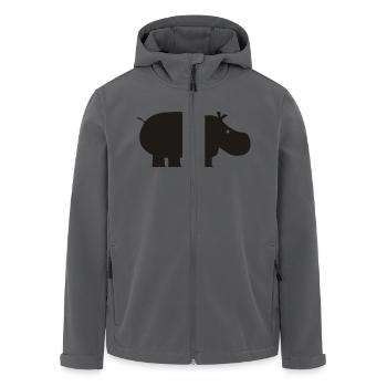 nilpferd - Recycelte Männer Softshell-Jacke von Stanley/Stella - Anthrazit - Vorne - AI Model Male 185 light (185cm)