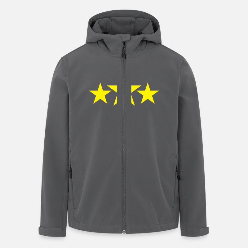 3 stars x2 DE - Recycelte Männer Softshell-Jacke von Stanley/Stella - Anthrazit