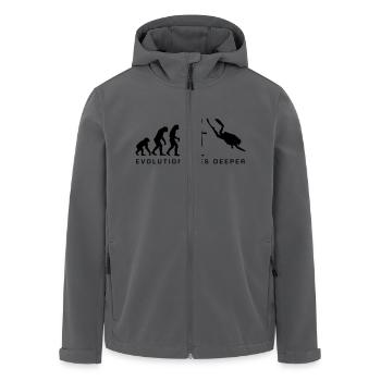 evolution_taucher_b - Recycelte Männer Softshell-Jacke von Stanley/Stella - Anthrazit - Vorne - AI Model Male 185 light (185cm)