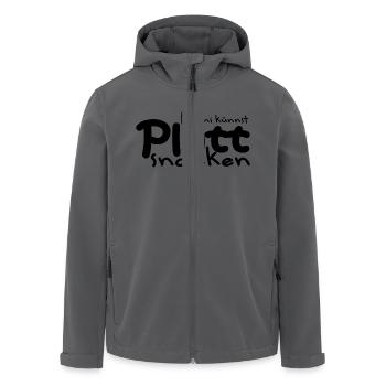 Platt snacken 2 - Recycelte Männer Softshell-Jacke von Stanley/Stella - Anthrazit - Vorne - AI Model Male 185 light (185cm)