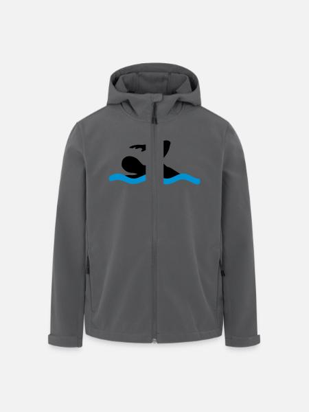 schwimmen - Recycelte Männer Softshell-Jacke von Stanley/Stella - Anthrazit