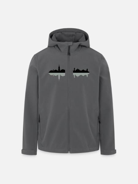 Skyline Halle Schatten - Recycelte Männer Softshell-Jacke von Stanley/Stella - Anthrazit