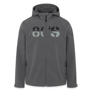 80s Logo - Recycelte Männer Softshell-Jacke von Stanley/Stella - Anthrazit - Vorne - AI Model Male 185 light (185cm)