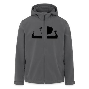 drakkar Wikingerschiff - Recycelte Männer Softshell-Jacke von Stanley/Stella - Anthrazit - Vorne - AI Model Male 185 light (185cm)
