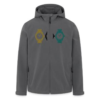 uhren - Recycelte Männer Softshell-Jacke von Stanley/Stella - Anthrazit - Vorne - AI Model Male 185 light (185cm)