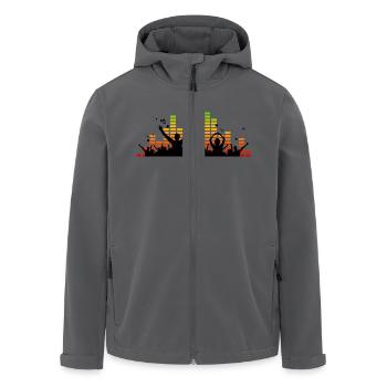 Menschen - Konzert Festival - Recycelte Männer Softshell-Jacke von Stanley/Stella - Anthrazit - Vorne - AI Model Male 185 light (185cm)