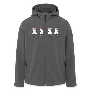 Pädagogin - das Einhorn in der Berufswelt - Recycelte Männer Softshell-Jacke von Stanley/Stella - Anthrazit - Vorne - AI Model Male 185 light (185cm)