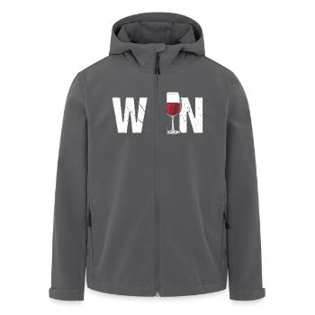 Wein Ich liebe Wein Weinglas Alkohol Rebe Trinken - Recycelte Männer Softshell-Jacke von Stanley/Stella - Anthrazit - Vorne - AI Model Male 185 light (185cm)