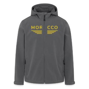 Marokko Rabat Fan Outfit Design T Shirt - Recycelte Männer Softshell-Jacke von Stanley/Stella - Anthrazit - Vorne - AI Model Male 185 light (185cm)