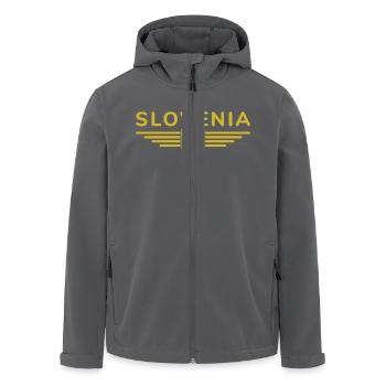 Stylisches Slowenien Design - Recycelte Männer Softshell-Jacke von Stanley/Stella - Anthrazit - Vorne - AI Model Male 185 light (185cm)