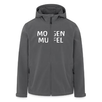 Morgenmuffel - Recycelte Männer Softshell-Jacke von Stanley/Stella - Anthrazit - Vorne - AI Model Male 185 light (185cm)