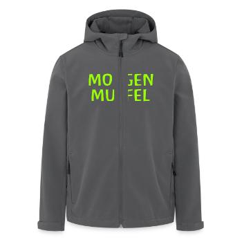 Morgenmuffel - Recycelte Männer Softshell-Jacke von Stanley/Stella - Anthrazit - Vorne - AI Model Male 185 light (185cm)