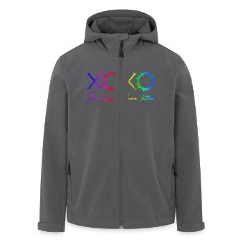 xoxo love you amore Blumen Frauen Valentinstag - Recycelte Männer Softshell-Jacke von Stanley/Stella - Anthrazit - Vorne - AI Model Male 185 light (185cm)