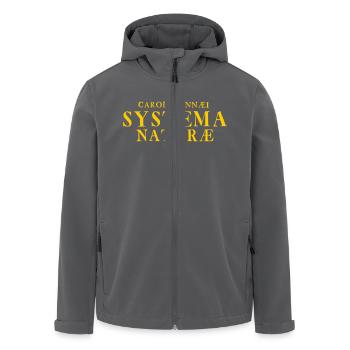 Systema Naturae - Recycelte Männer Softshell-Jacke von Stanley/Stella - Anthrazit - Vorne - AI Model Male 185 light (185cm)