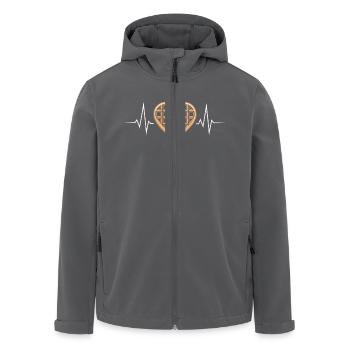 Waffel Herzschlag Ironischer Waffel-Liebhaber - Recycelte Männer Softshell-Jacke von Stanley/Stella - Anthrazit - Vorne - AI Model Male 185 light (185cm)