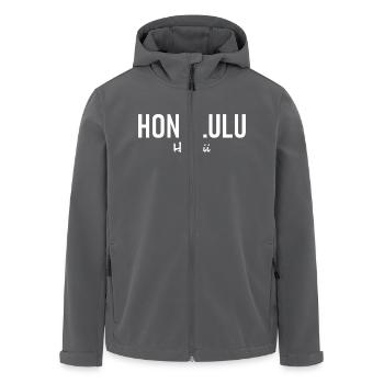 Honolulu - Hawaii - USA - United States of America - Recycelte Männer Softshell-Jacke von Stanley/Stella - Anthrazit - Vorne - AI Model Male 185 light (185cm)