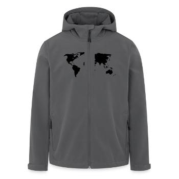 Weltkarte - Recycelte Männer Softshell-Jacke von Stanley/Stella - Anthrazit - Vorne - AI Model Male 185 light (185cm)