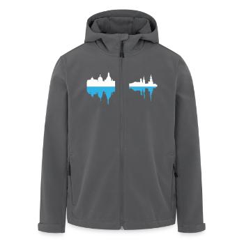 Dresden Skyline 2farbig - Recycelte Männer Softshell-Jacke von Stanley/Stella - Anthrazit - Vorne - AI Model Male 185 light (185cm)
