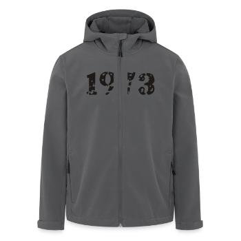 1973 - Recycelte Männer Softshell-Jacke von Stanley/Stella - Anthrazit - Vorne - AI Model Male 185 light (185cm)
